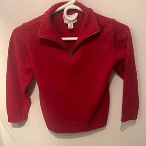 Very sharp cardinal red quarter zip sweater Place Handcrafted SZ Small 5/6